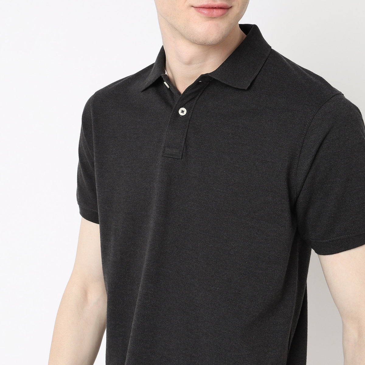 Regular Fit Solid Polo T-Shirt