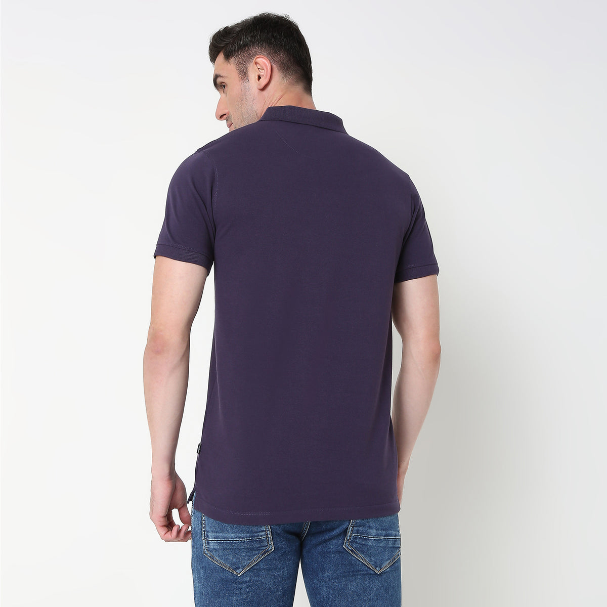 Regular Fit Solid Polo T-shirt