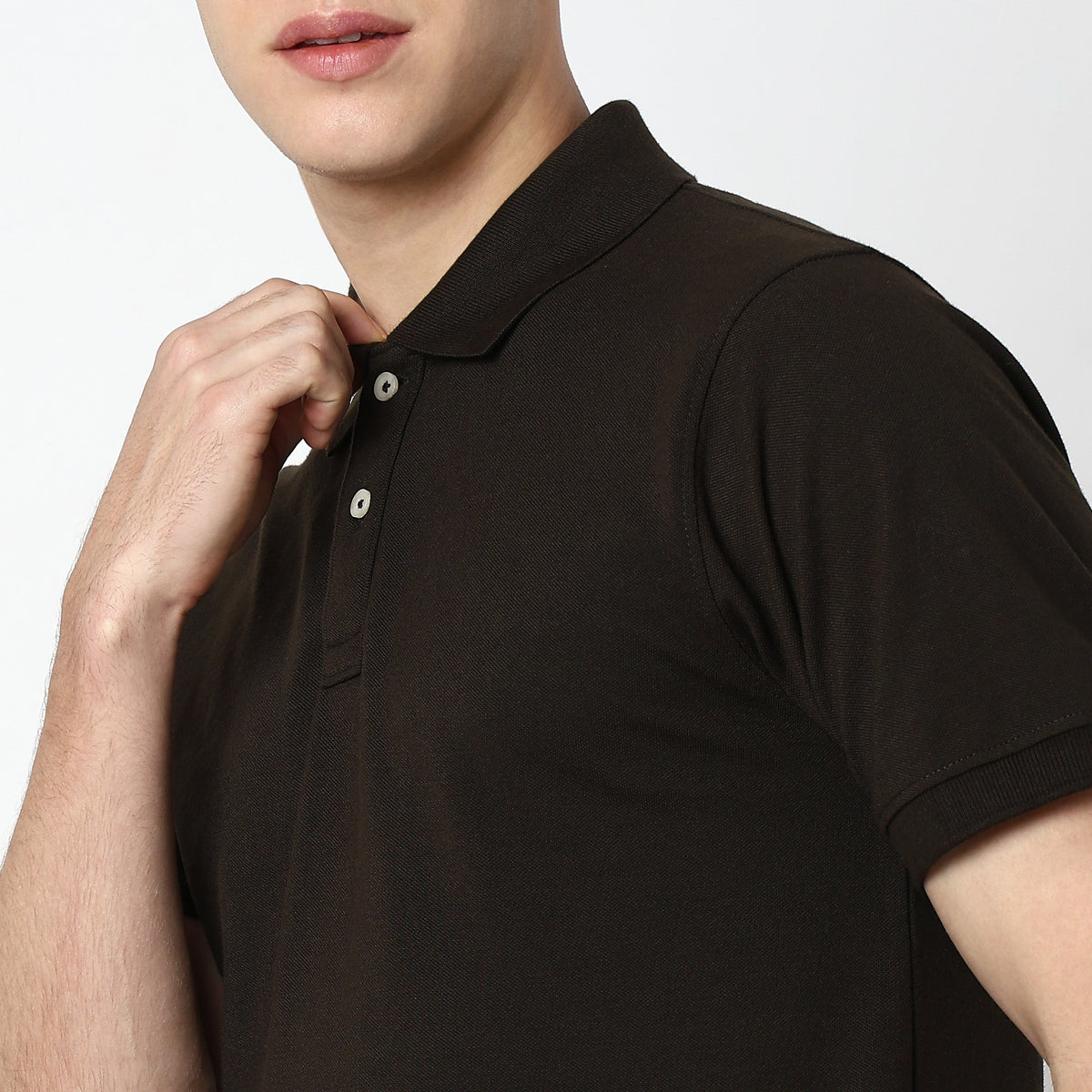 Regular Fit Solid Polo T-Shirt