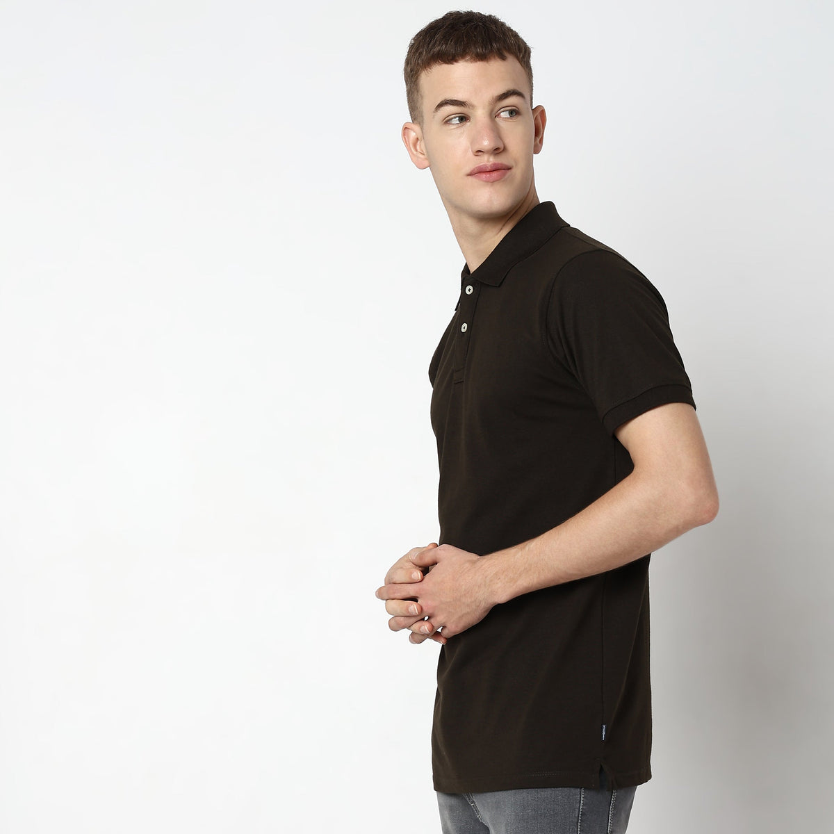 Regular Fit Solid Polo T-Shirt