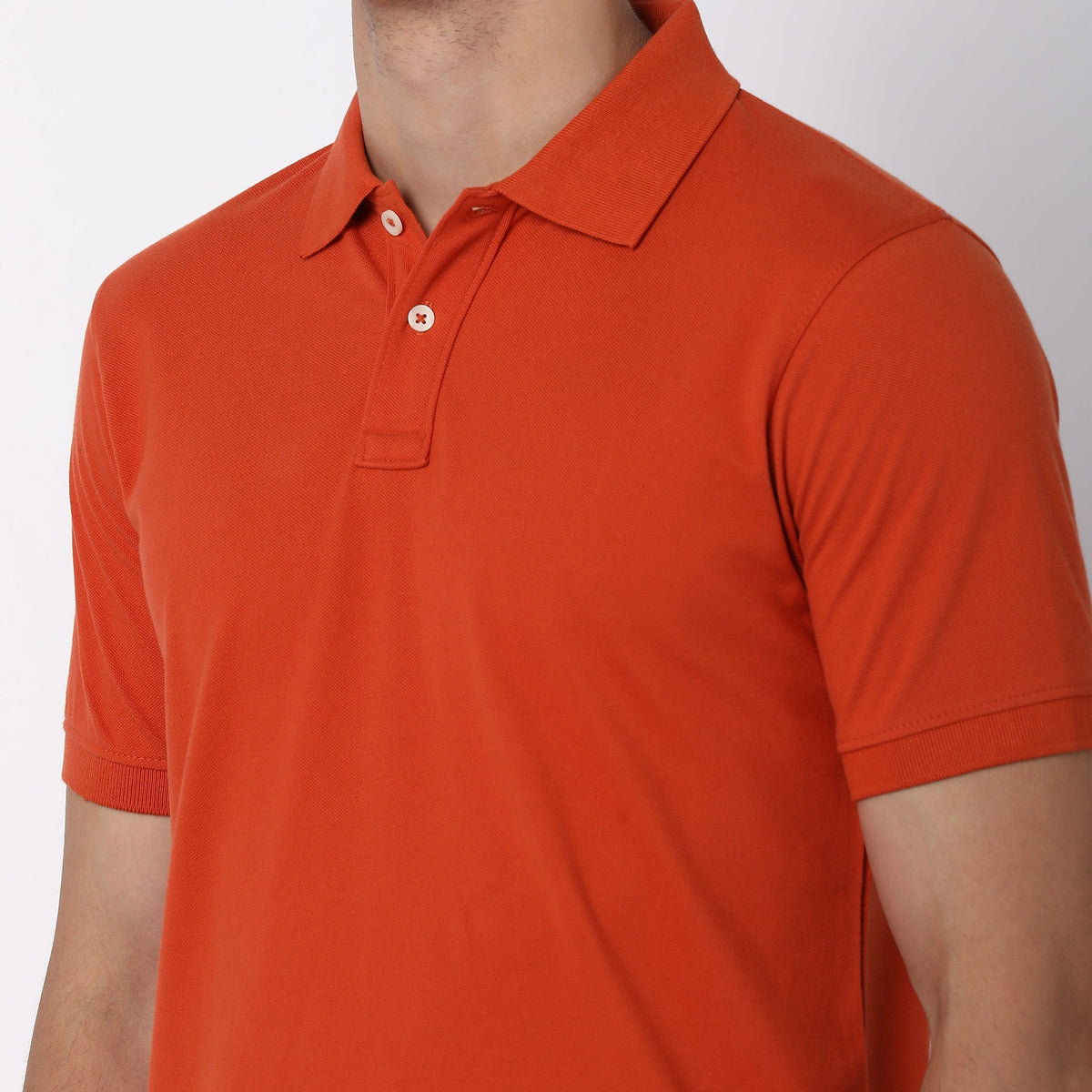 Regular Fit Solid Polo T-shirt