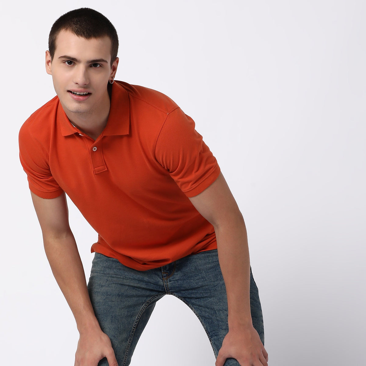 Regular Fit Solid Polo T-shirt