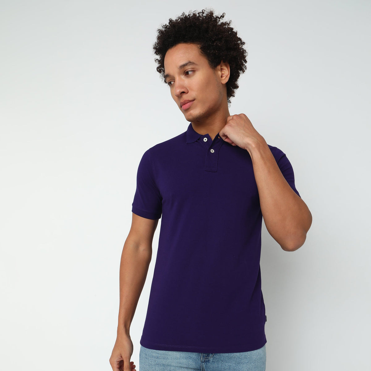 Regular Fit Solid Polo T-Shirt