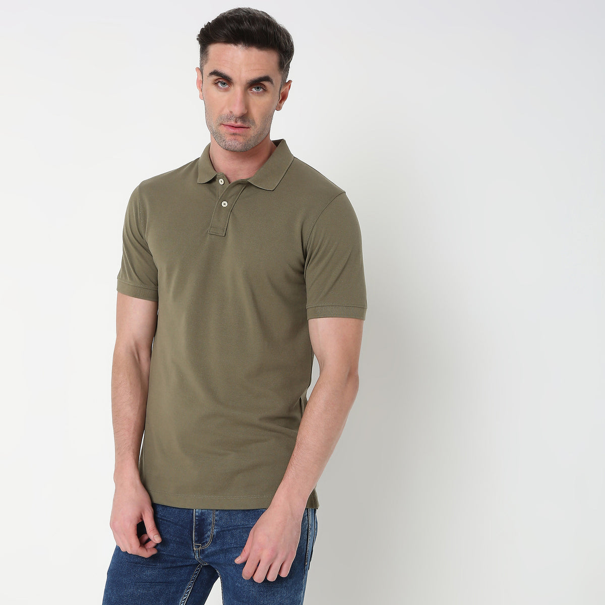 Regular Fit Solid Polo T-shirt