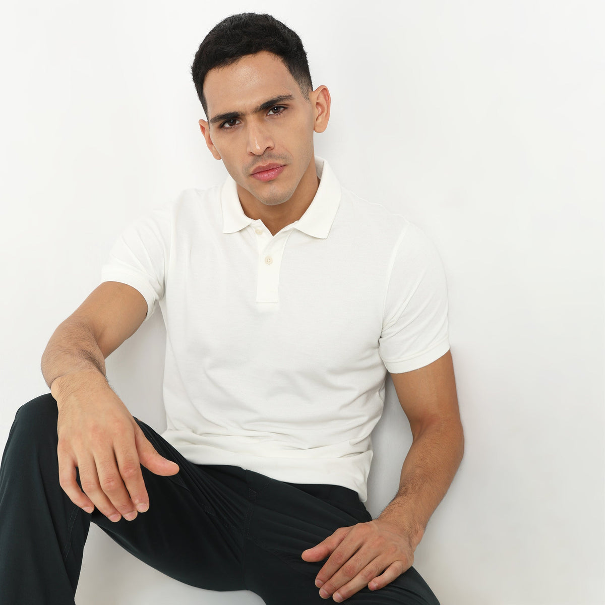 Regular Fit Solid Polo T-Shirt