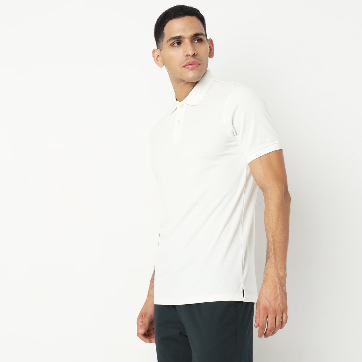 Regular Fit Solid Polo T-Shirt