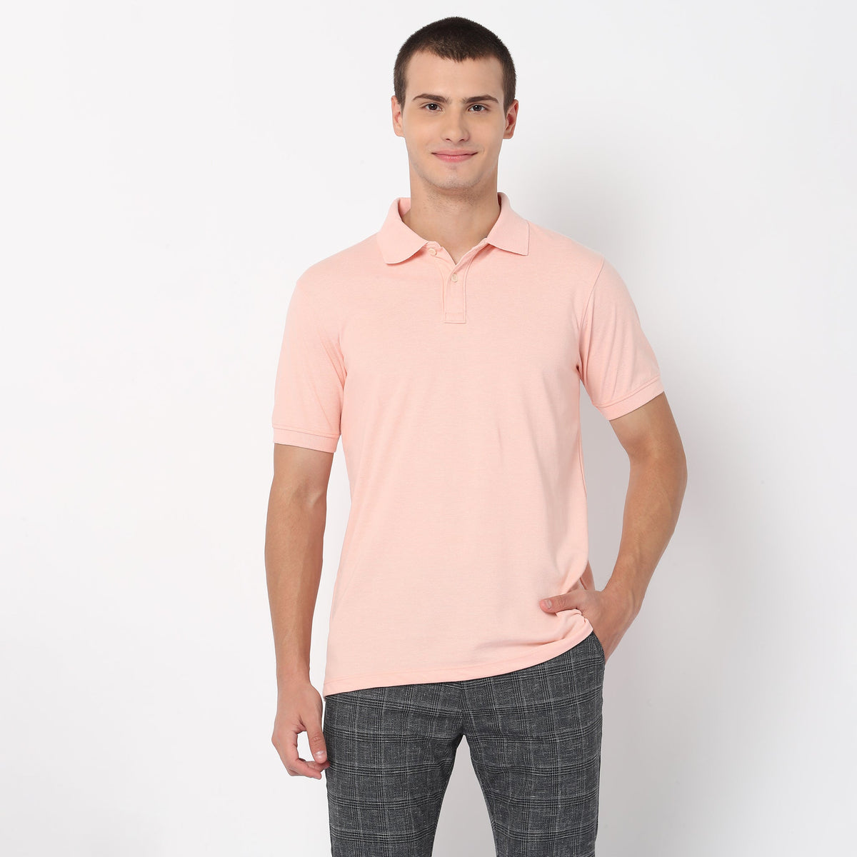 Regular Fit Solid Polo T-shirt