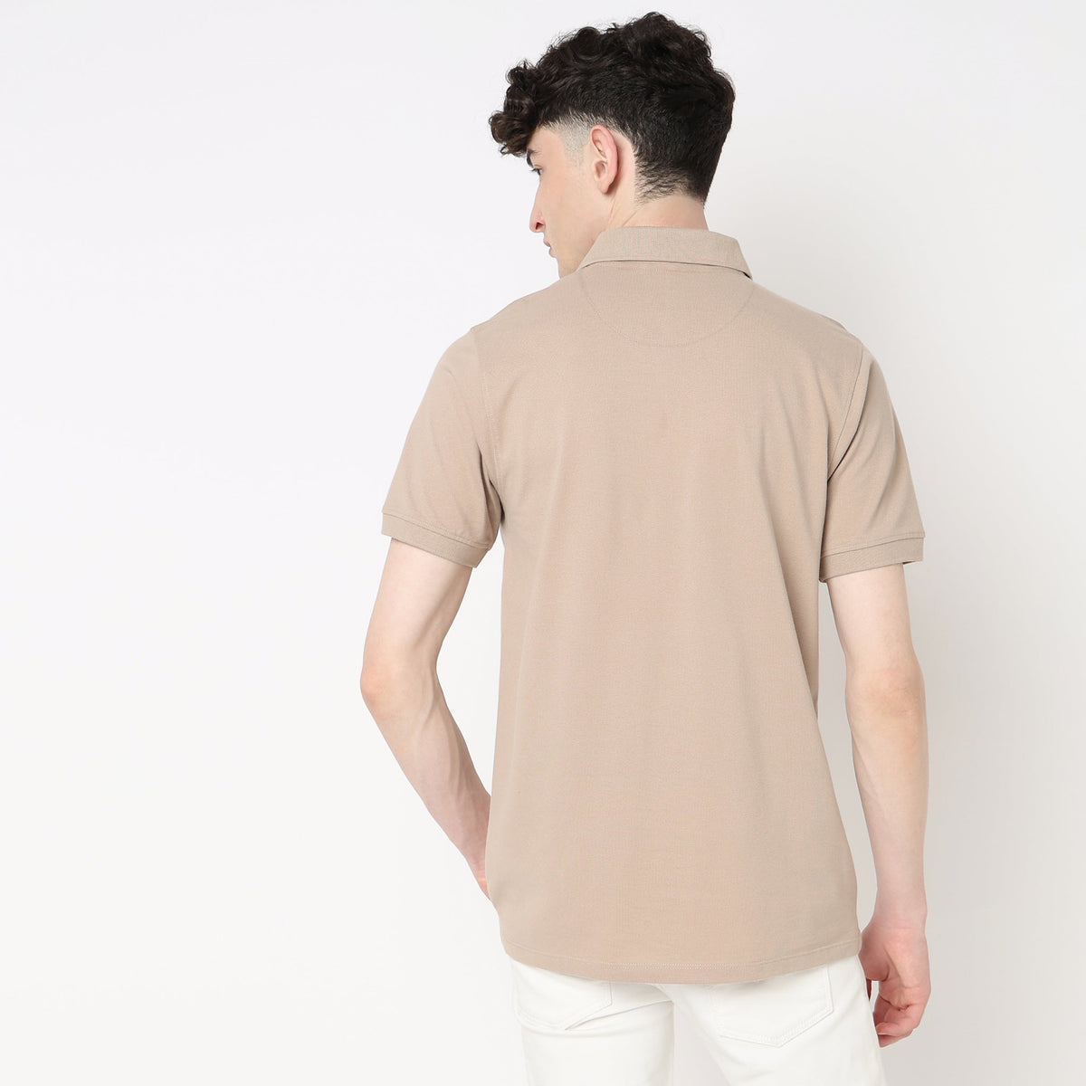 Regular Fit Solid Polo T-Shirt