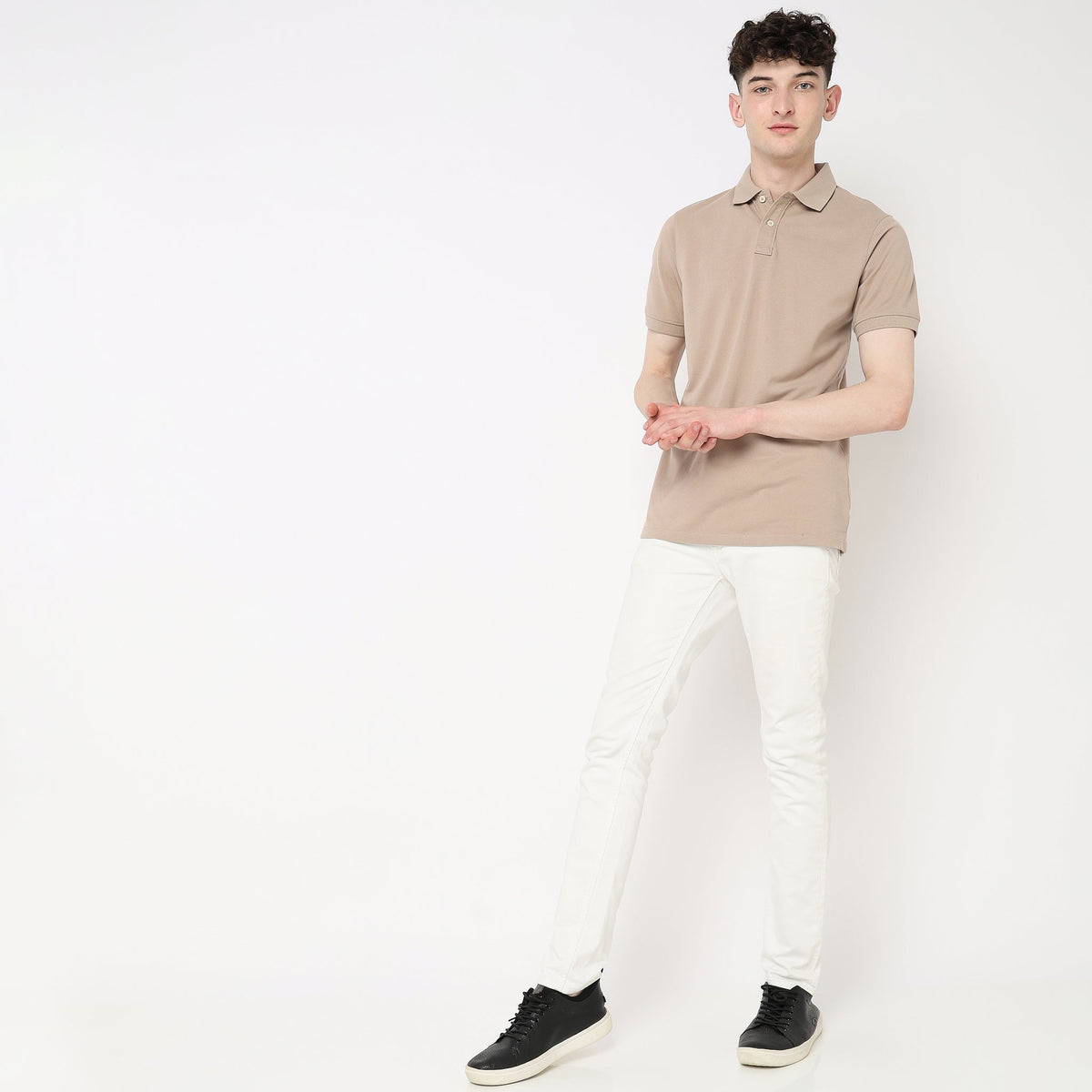 Regular Fit Solid Polo T-Shirt