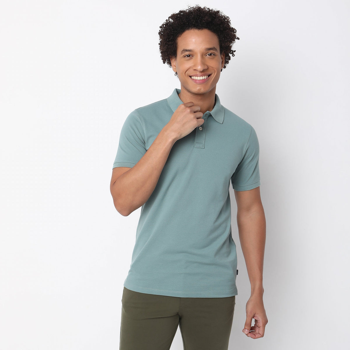 Regular Fit Solid Polo T-Shirt