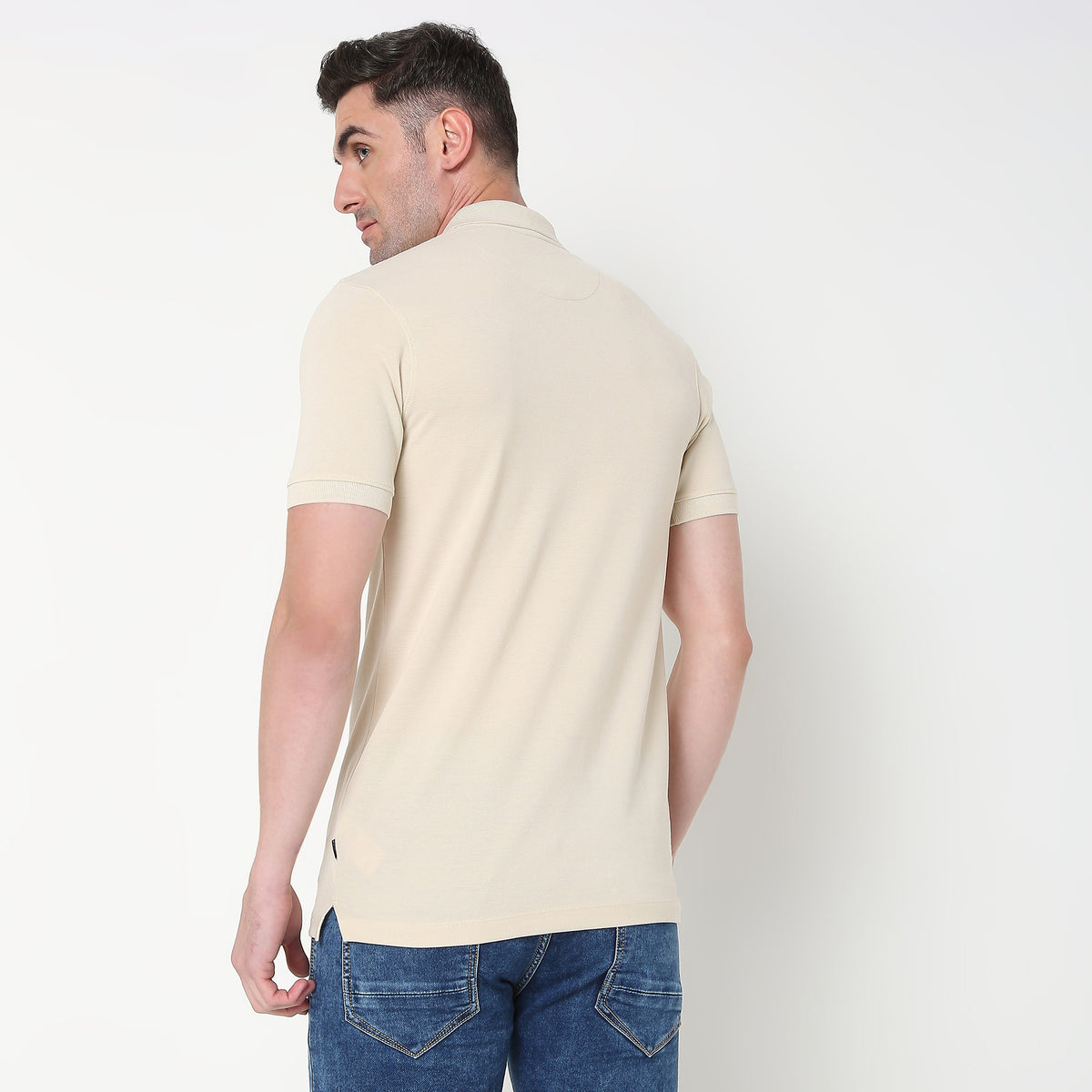 Regular Fit Solid Polo T-shirt