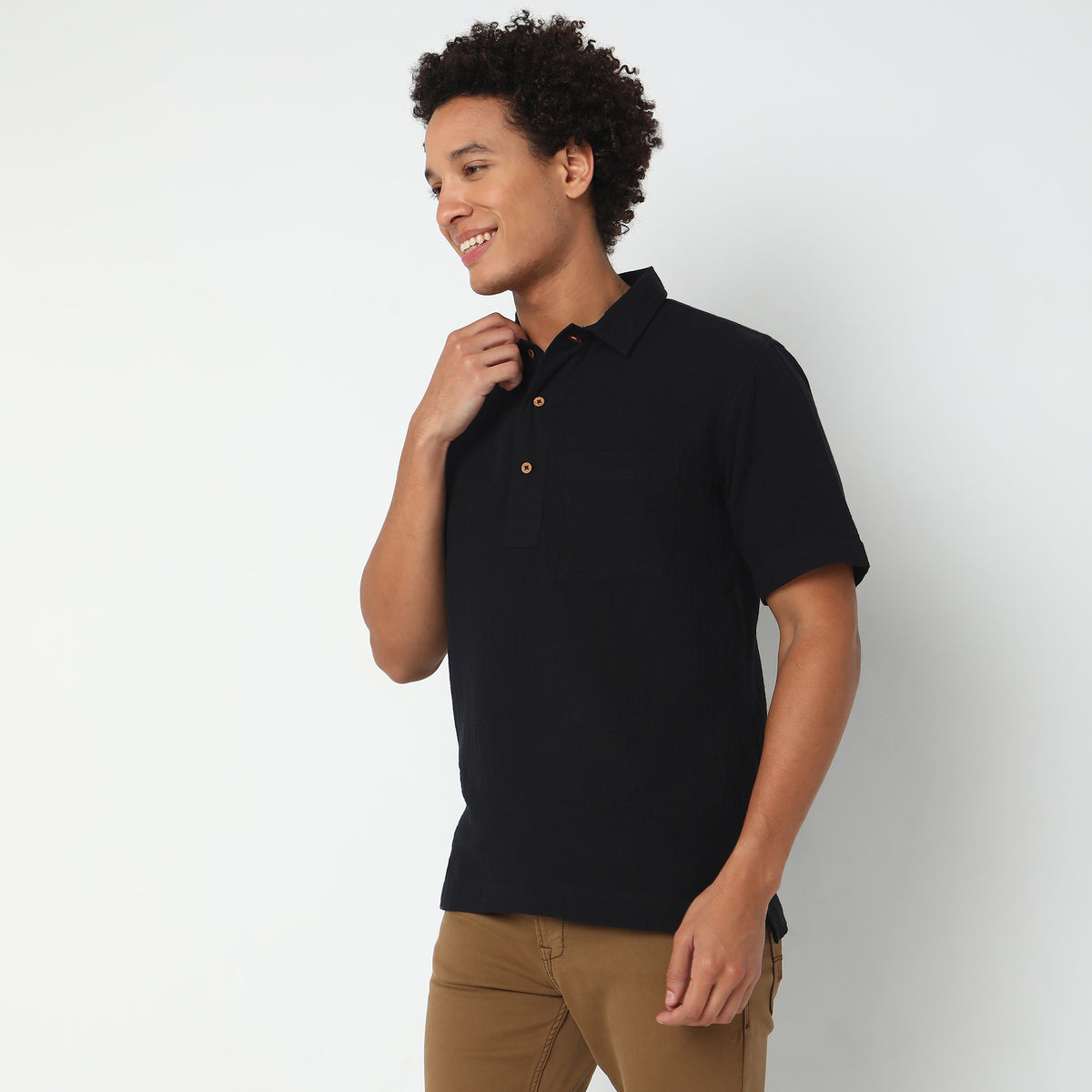 Regular Fit Solid T-Shirt