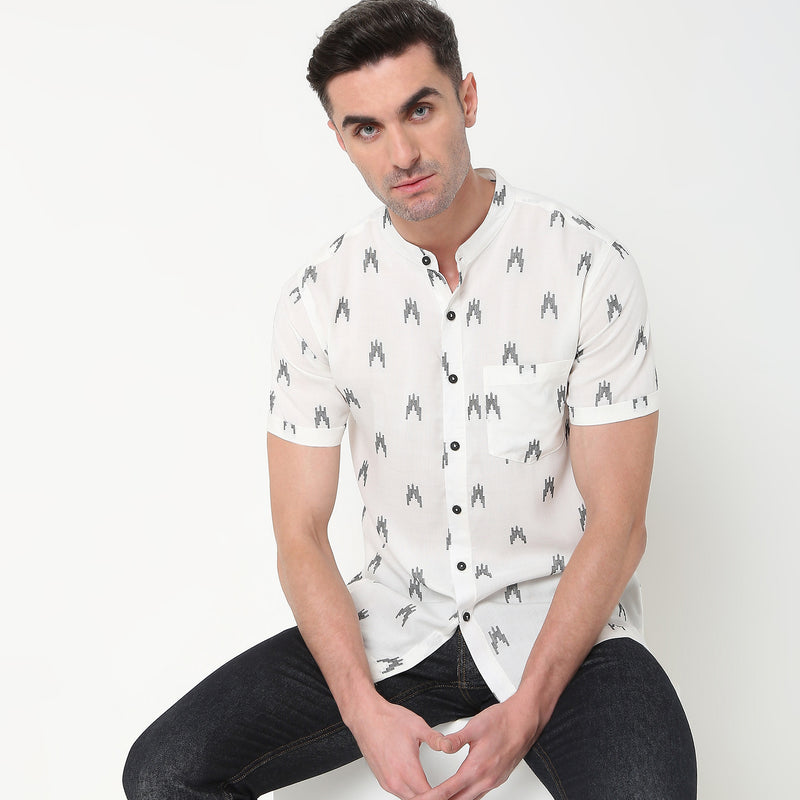 Regular Fit Jacquard Shirt