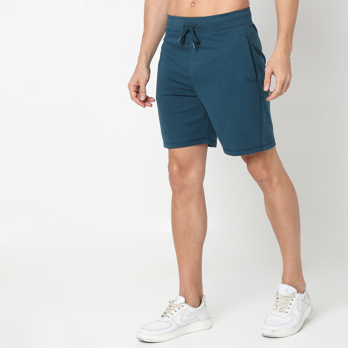 Solid Knee Length Shorts