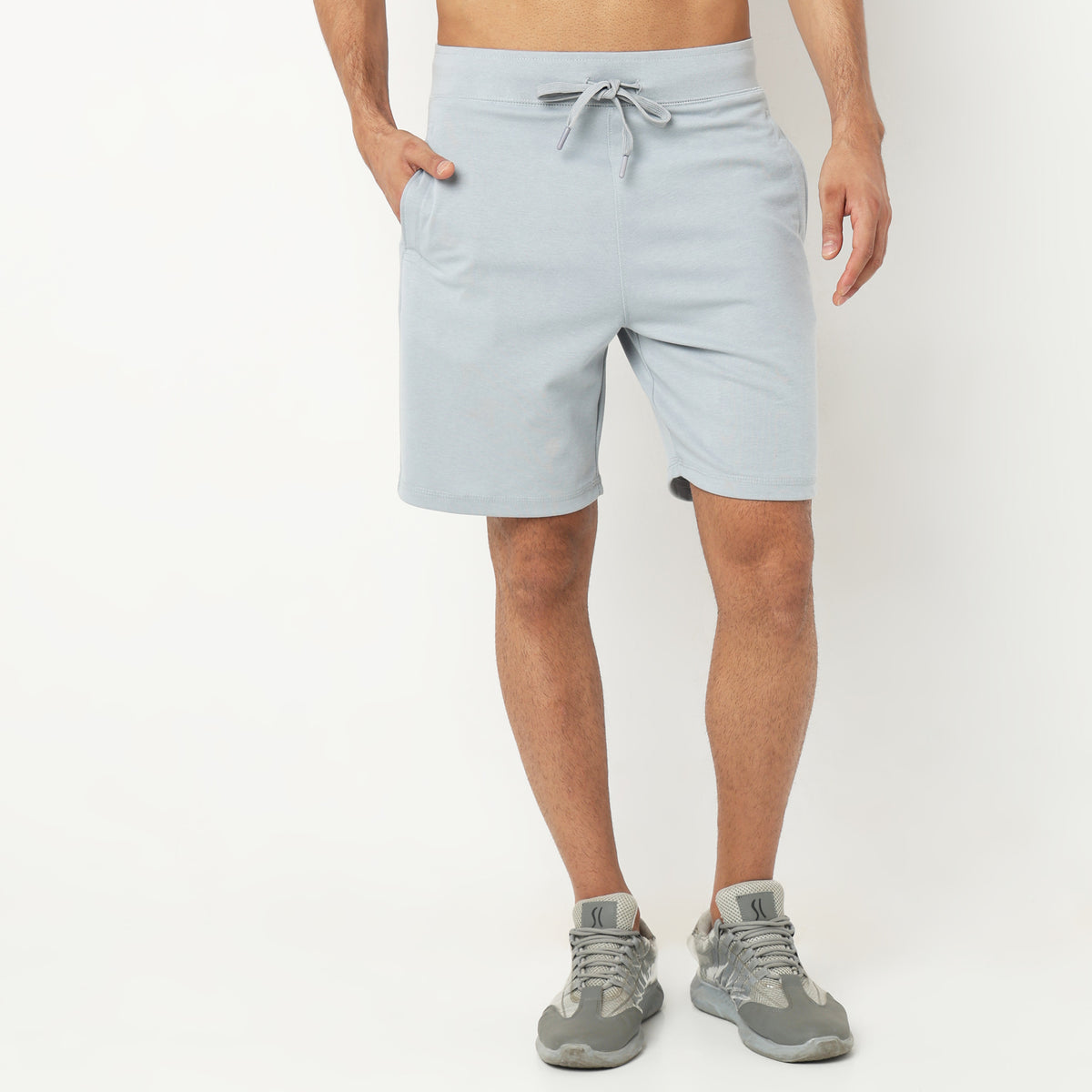 Solid Knee Length Shorts