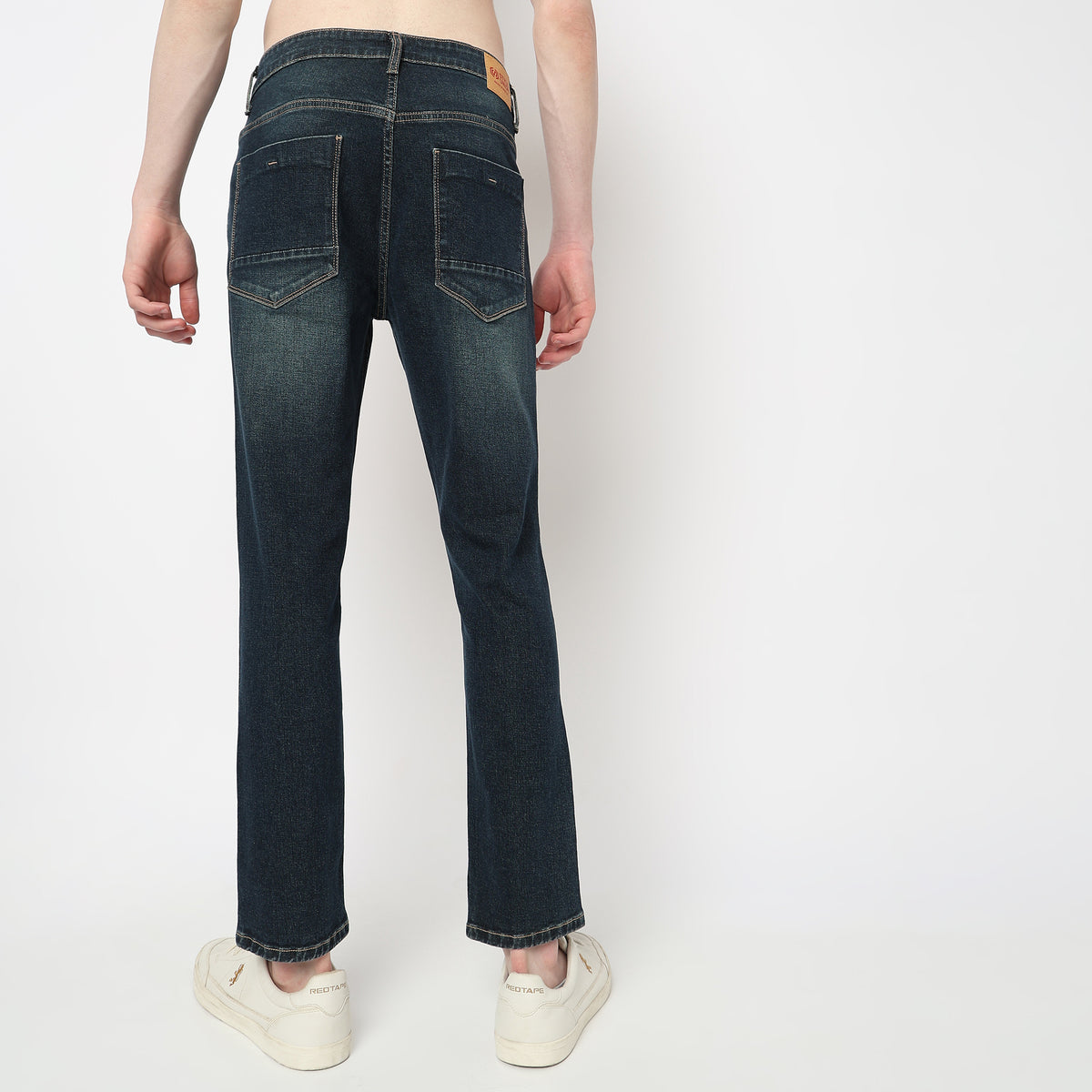 Skinny Fit Solid Mid Rise Jeans