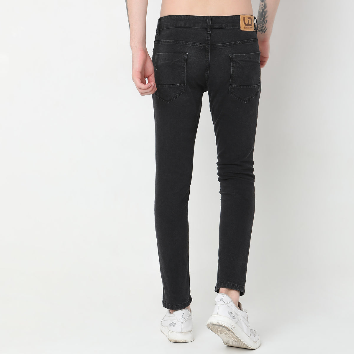 Skinny Comfort Solid Mid Rise Jeans