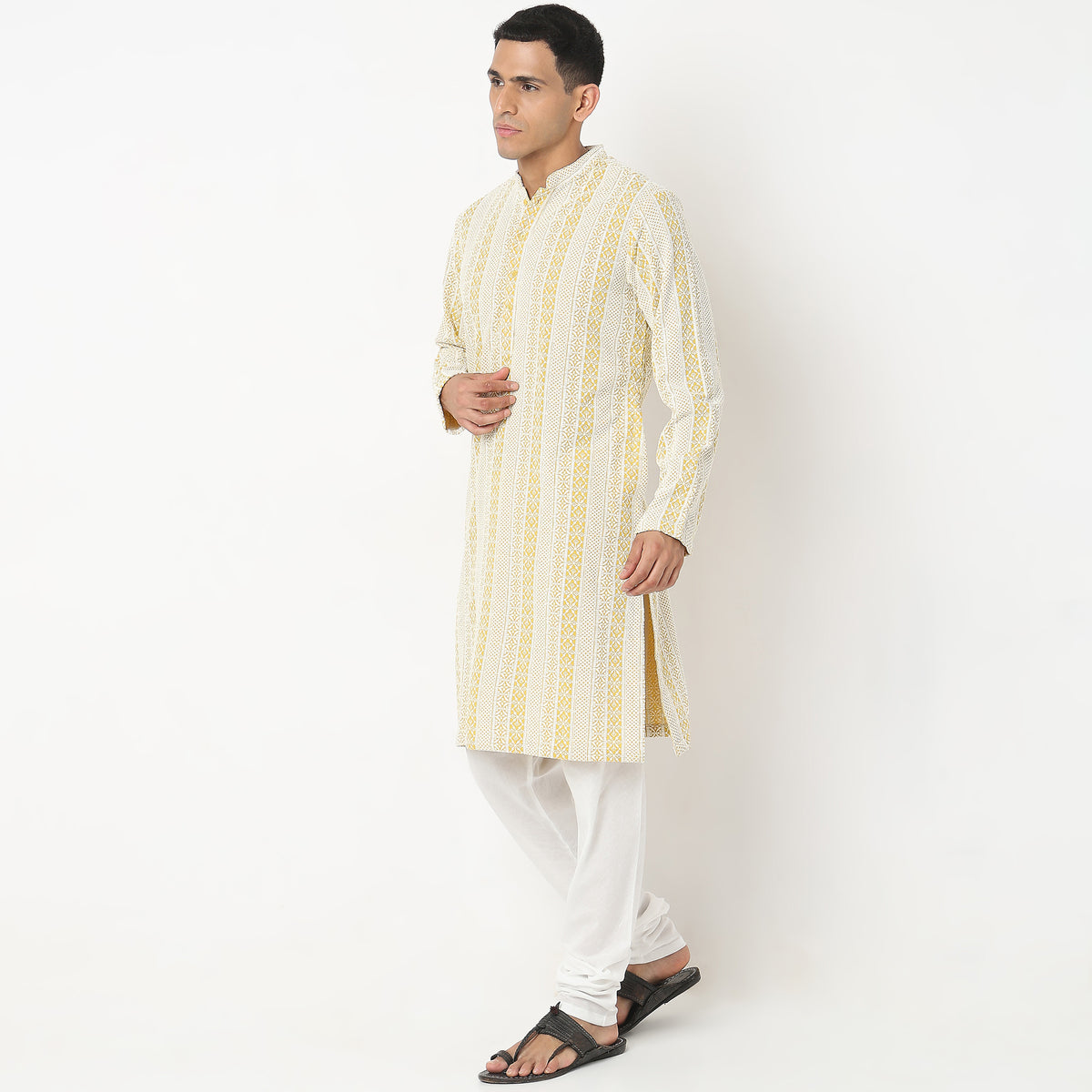 Regular Fit Embroidered Kurta Sets