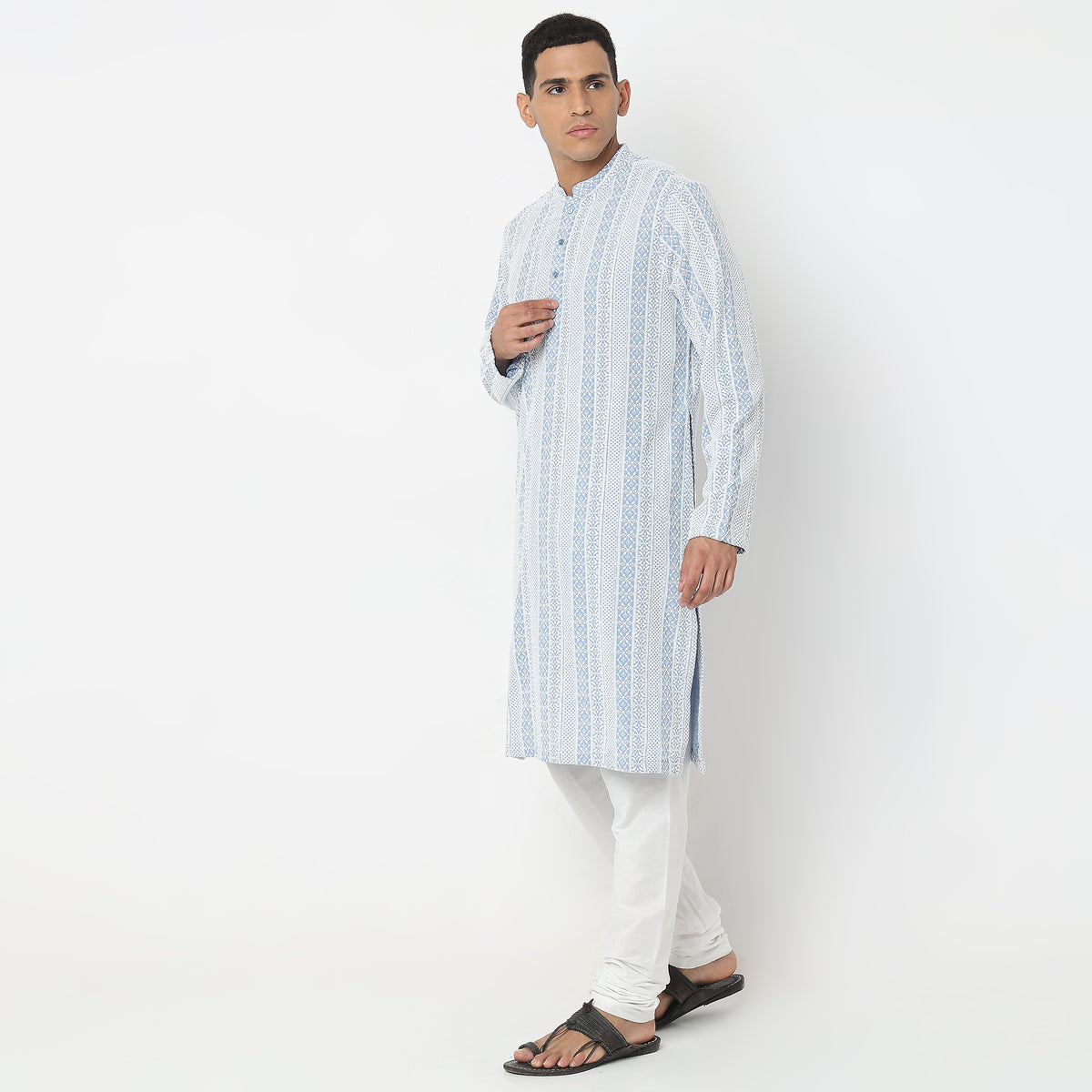 Regular Fit Embroidered Kurta Sets