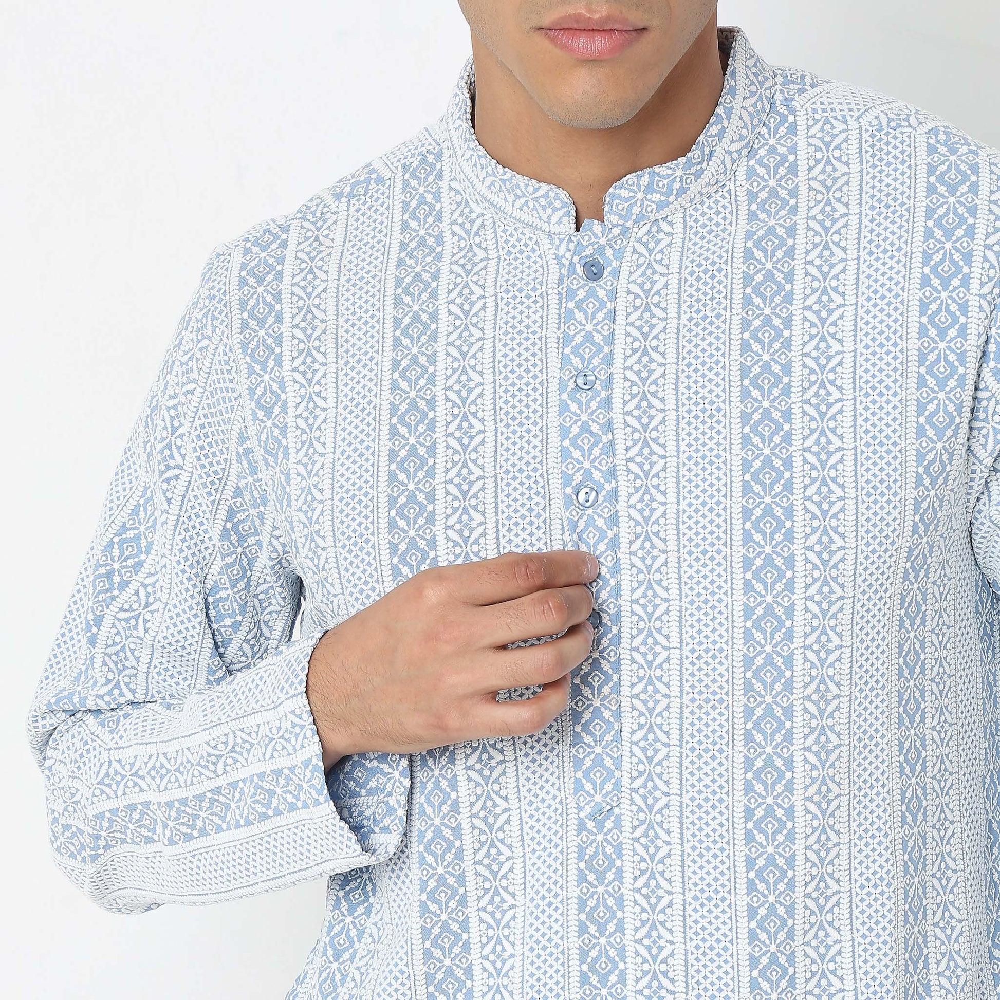 Regular Fit Embroidered Kurta Sets