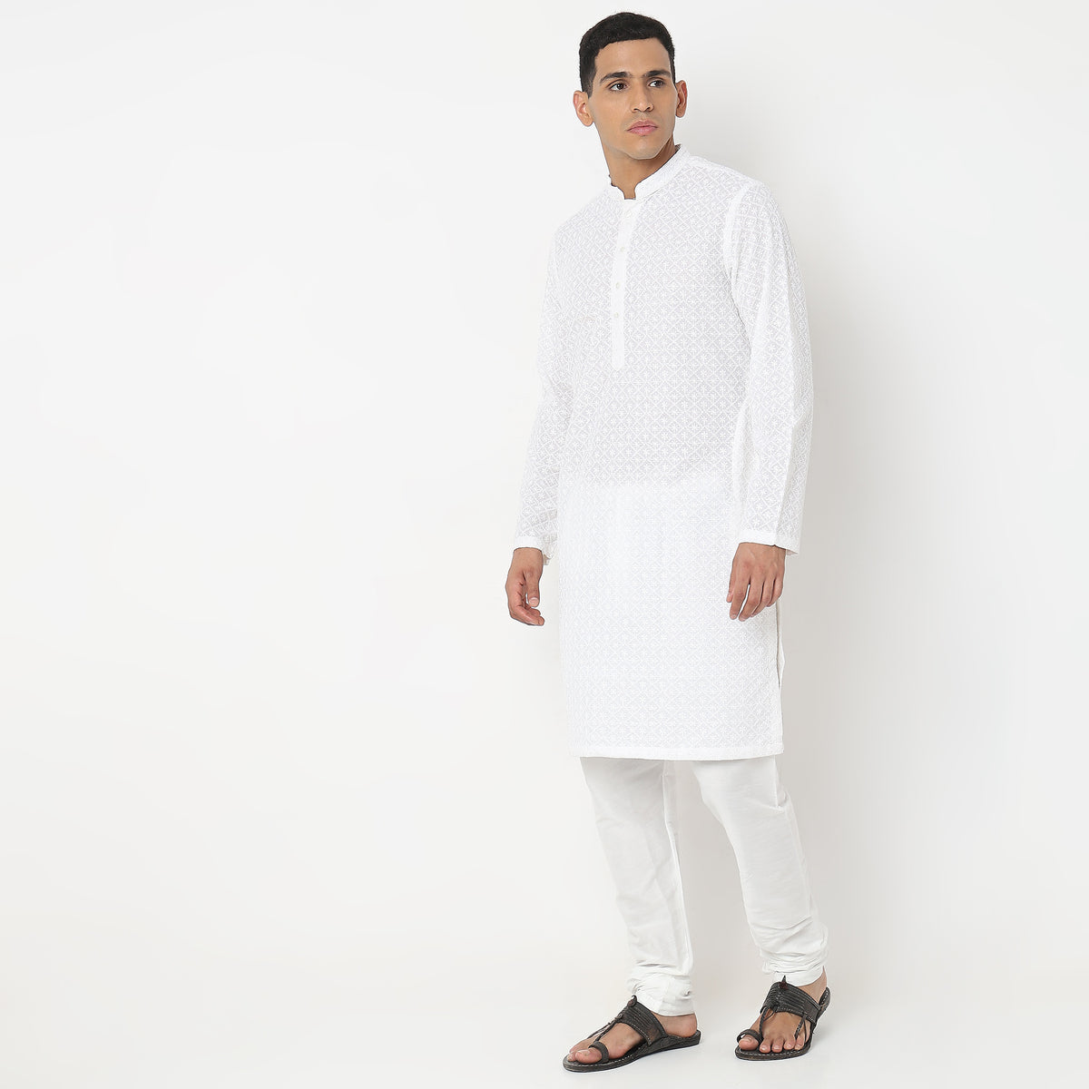 Regular Fit Embroidered Kurta Sets