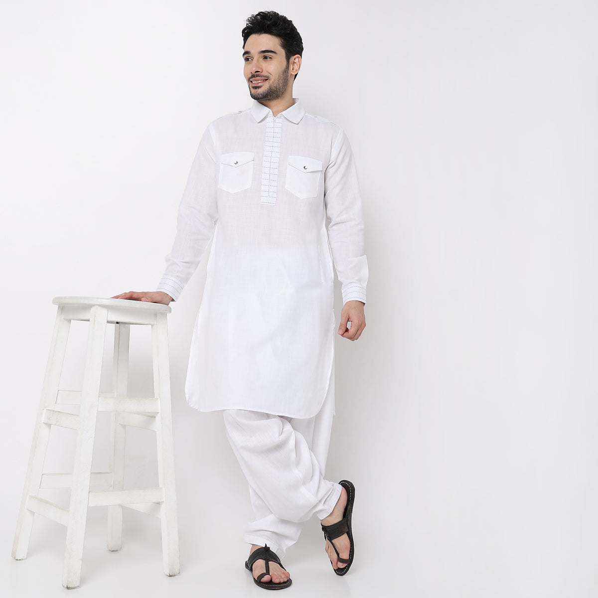 Regular Fit Solid Ethnic Sets