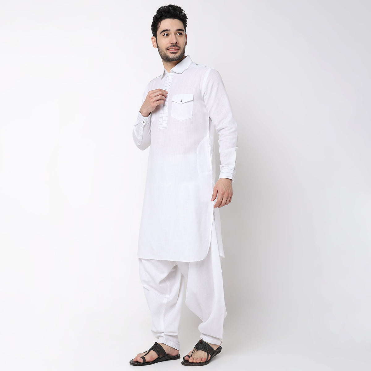 Regular Fit Solid Ethnic Sets