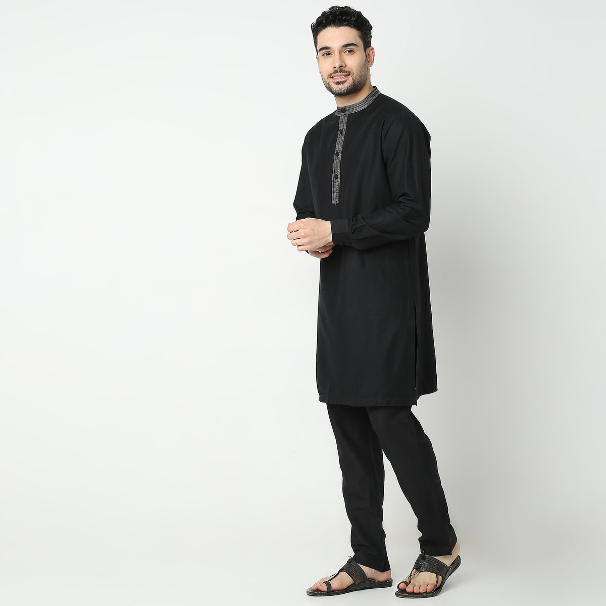 Regular Fit Embroidered Kurta Sets