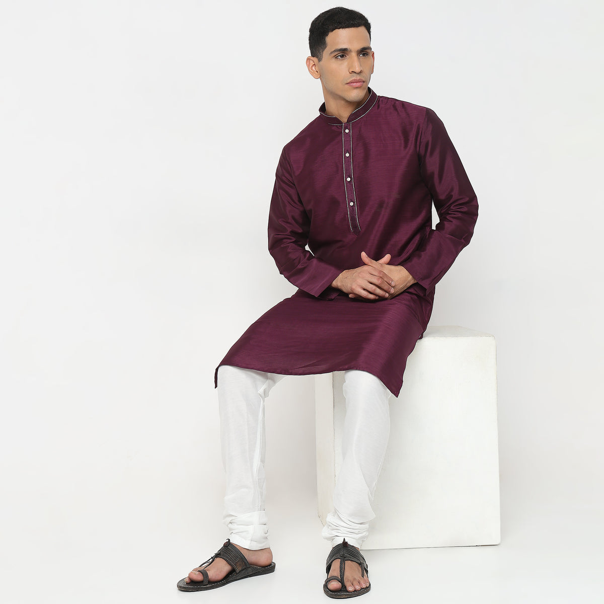 Regular Fit Solid Kurta Sets