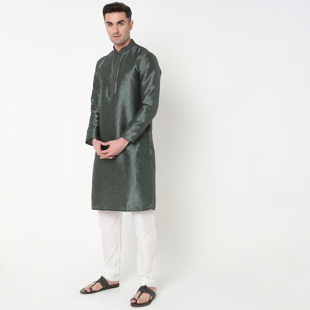 Regular Fit Jacquard Kurta Sets