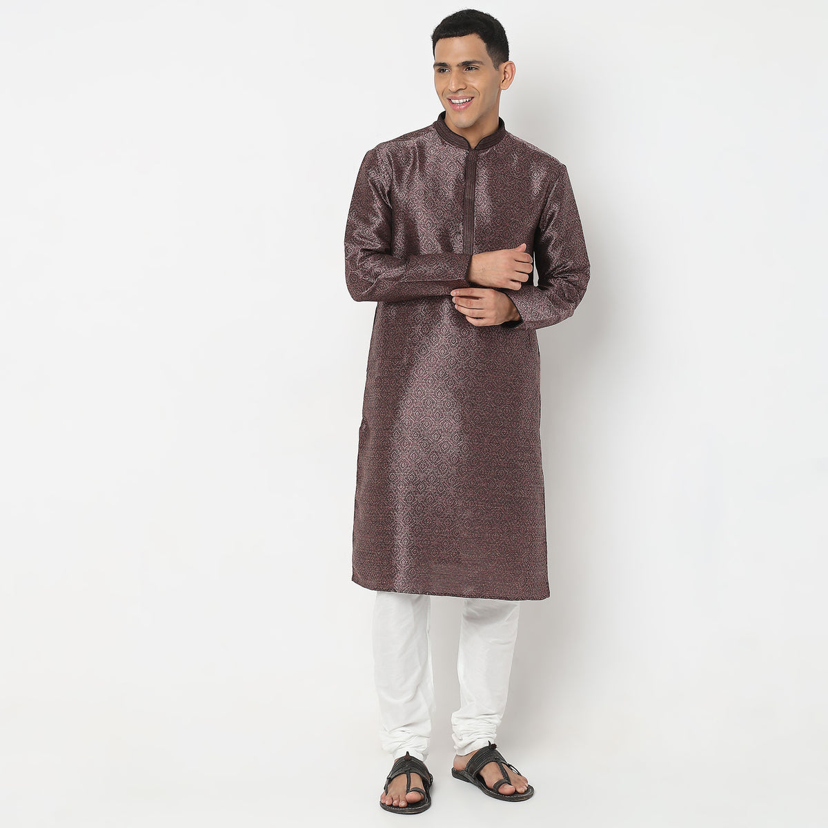 Regular Fit Jacquard Kurta Sets