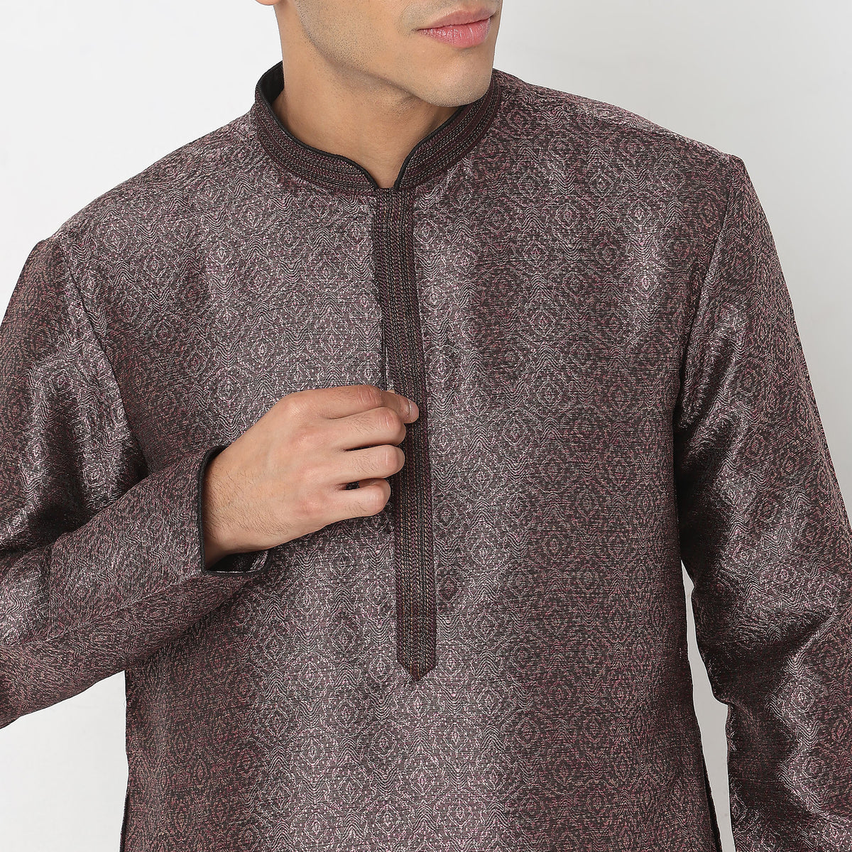 Regular Fit Jacquard Kurta Sets