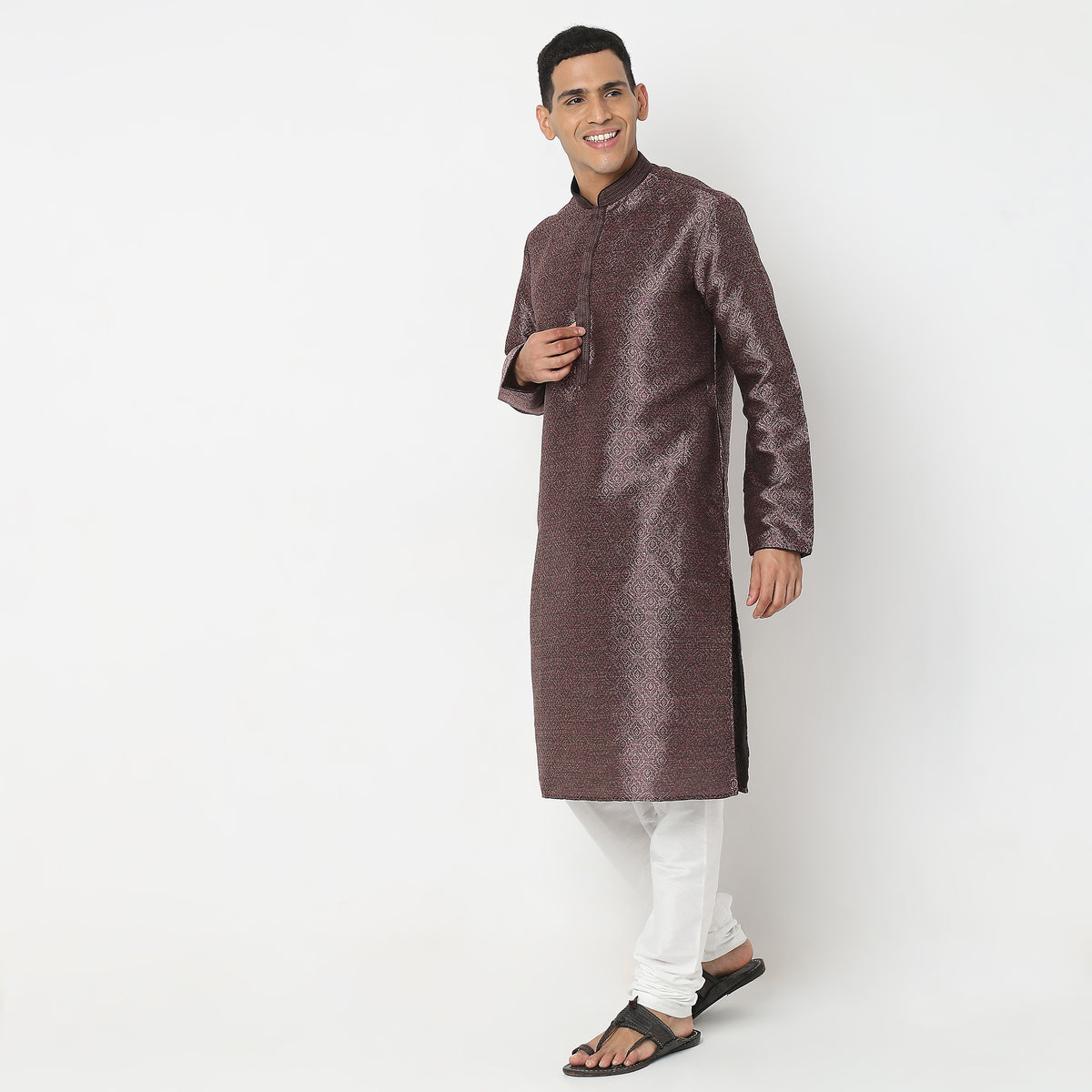 Regular Fit Jacquard Kurta Sets