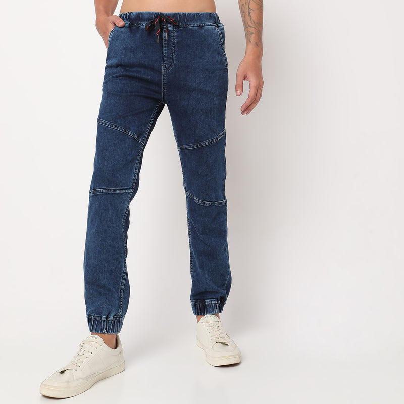 Regular Fit Solid Low Rise Jeans