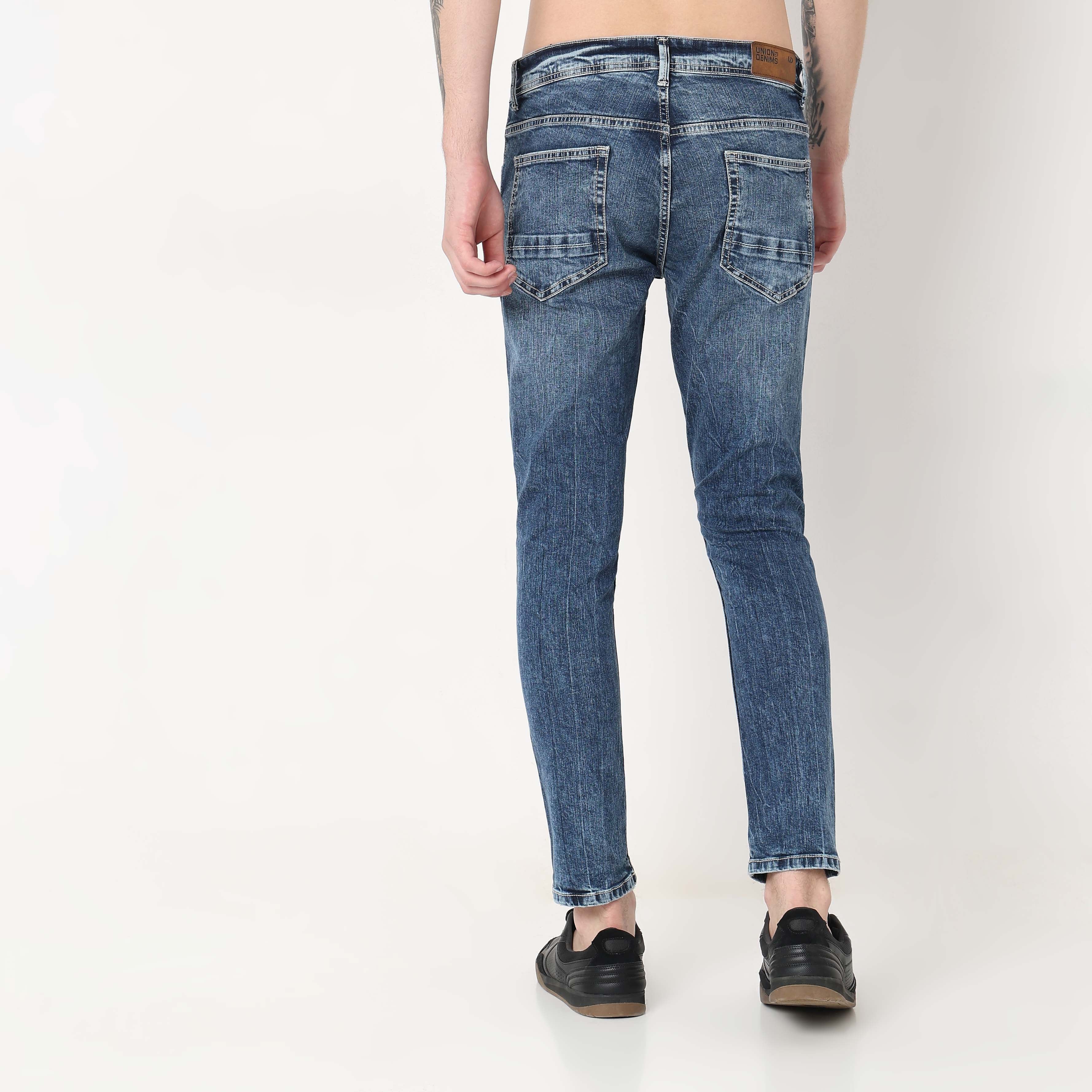 Skinny Comfort Solid Mid Rise Jeans