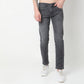 Straight Fit Solid Mid Rise Jeans