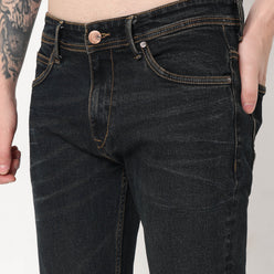Slim Fit Solid Mid Rise Jeans