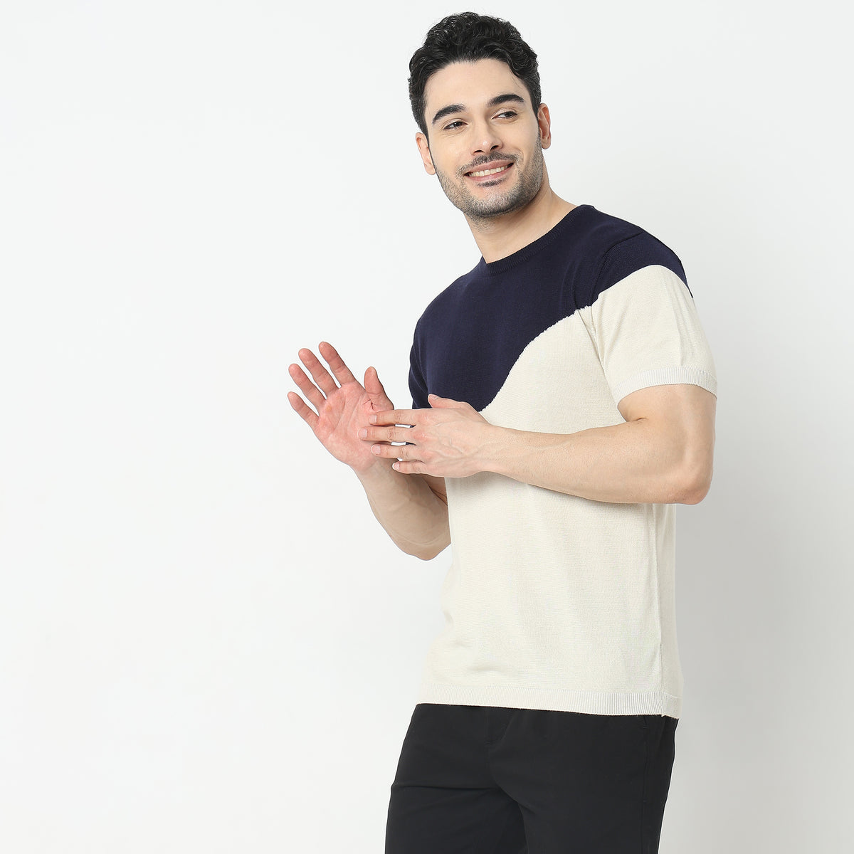 Regular Fit Solid T-Shirt