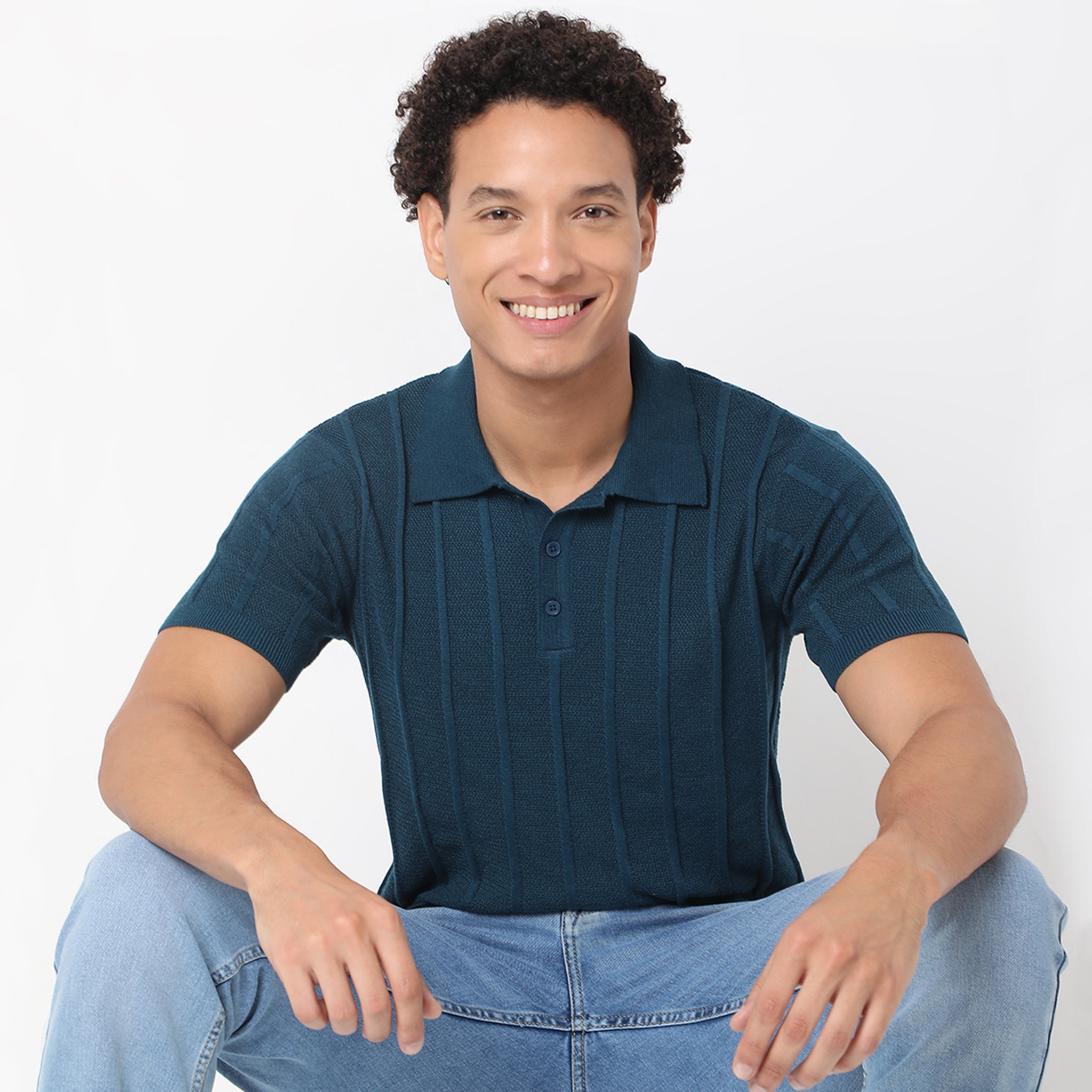 Regular Fit Structured Flatknit T-Shirt
