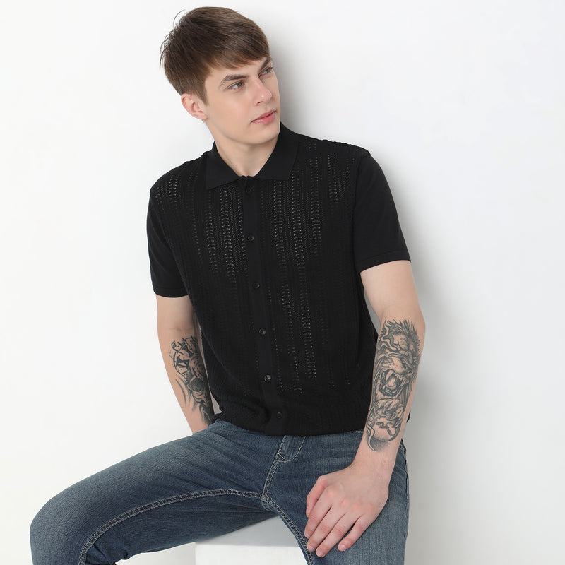 Regular Fit Structured T-Shirt