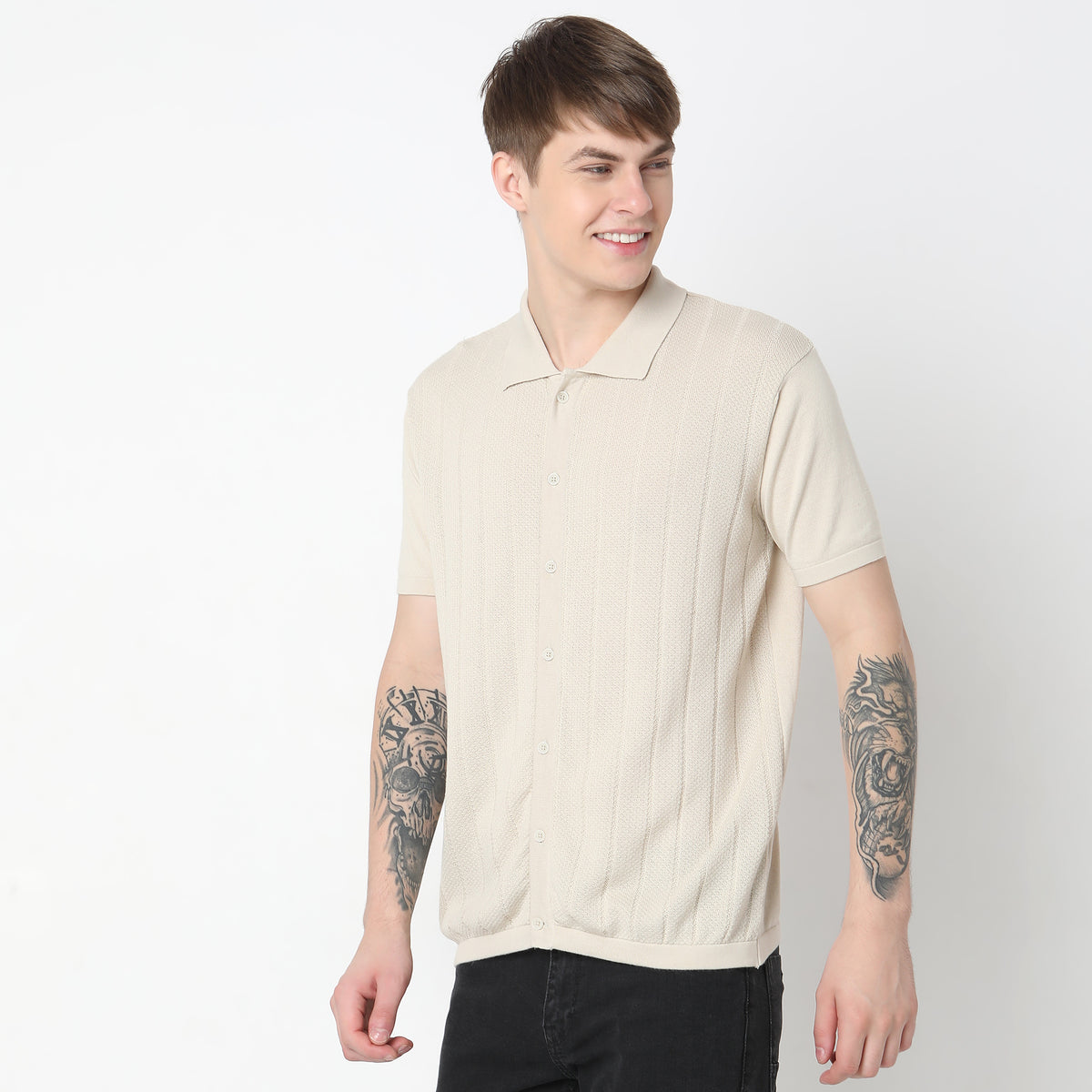 Regular Fit Structured T-Shirt