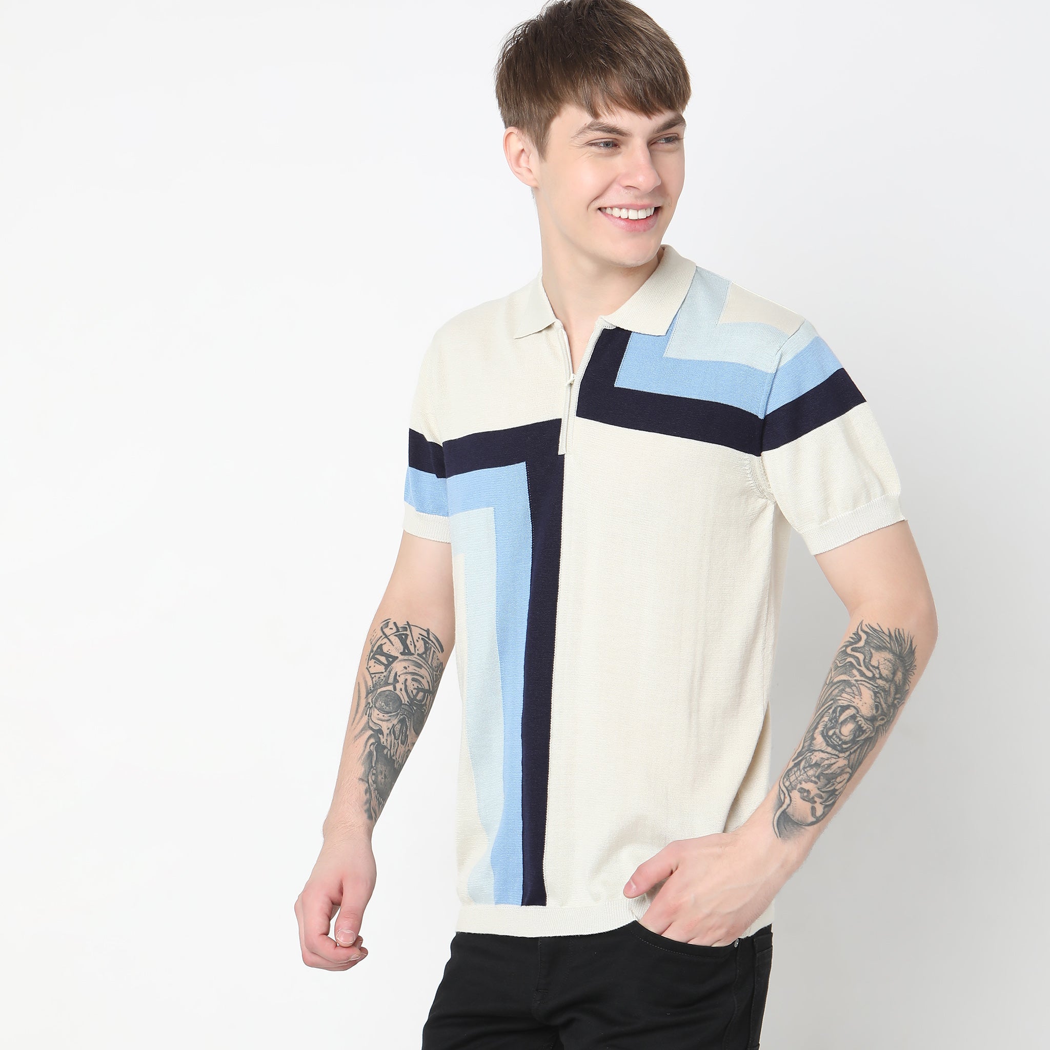 Regular Fit Geometric T-Shirt