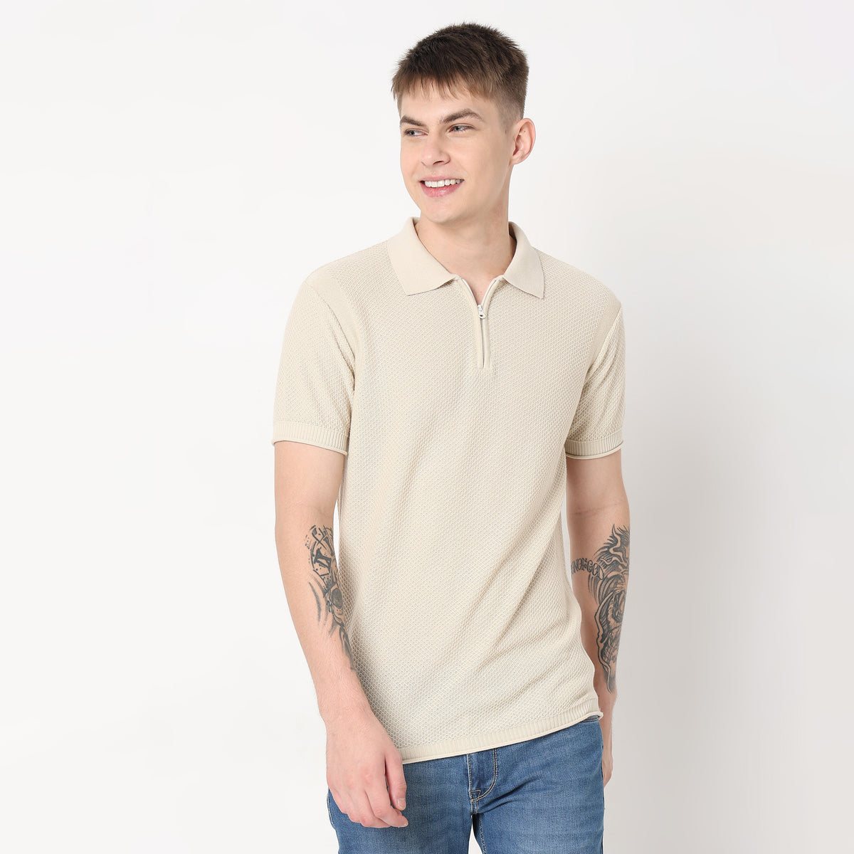 Regular Fit Structured T-Shirt