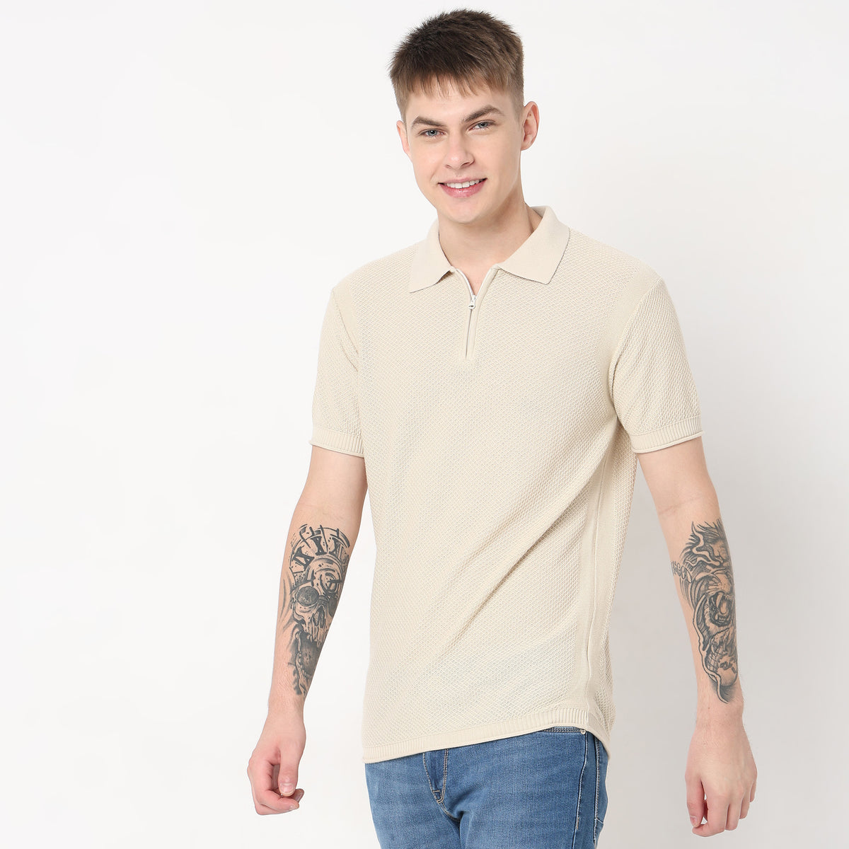 Regular Fit Structured T-Shirt