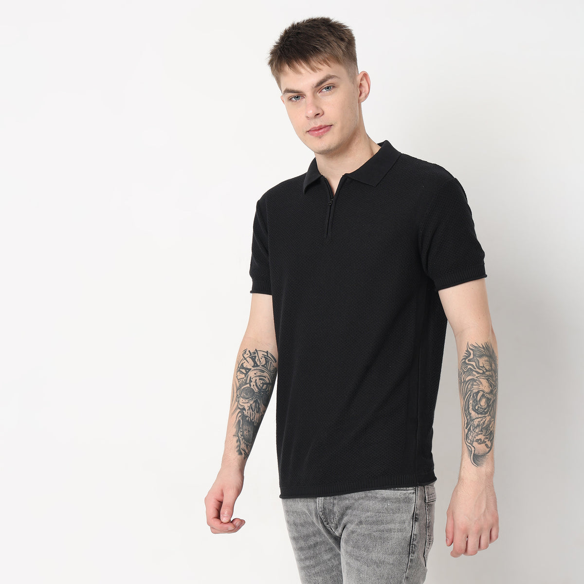 Regular Fit Structured T-Shirt