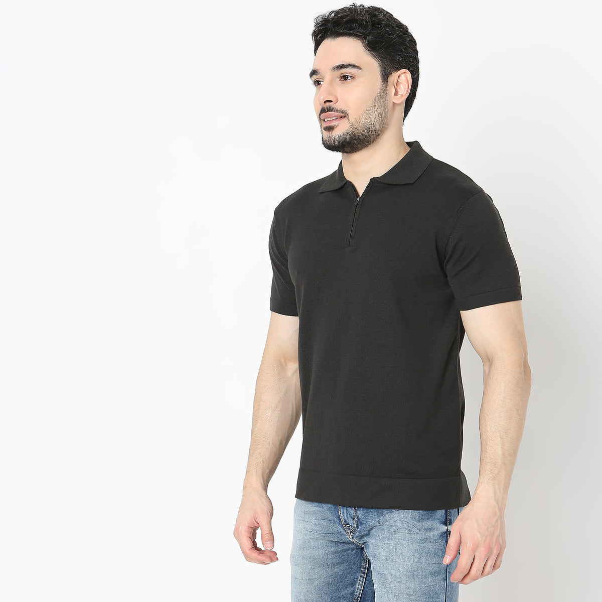 Regular Fit Solid T-Shirt