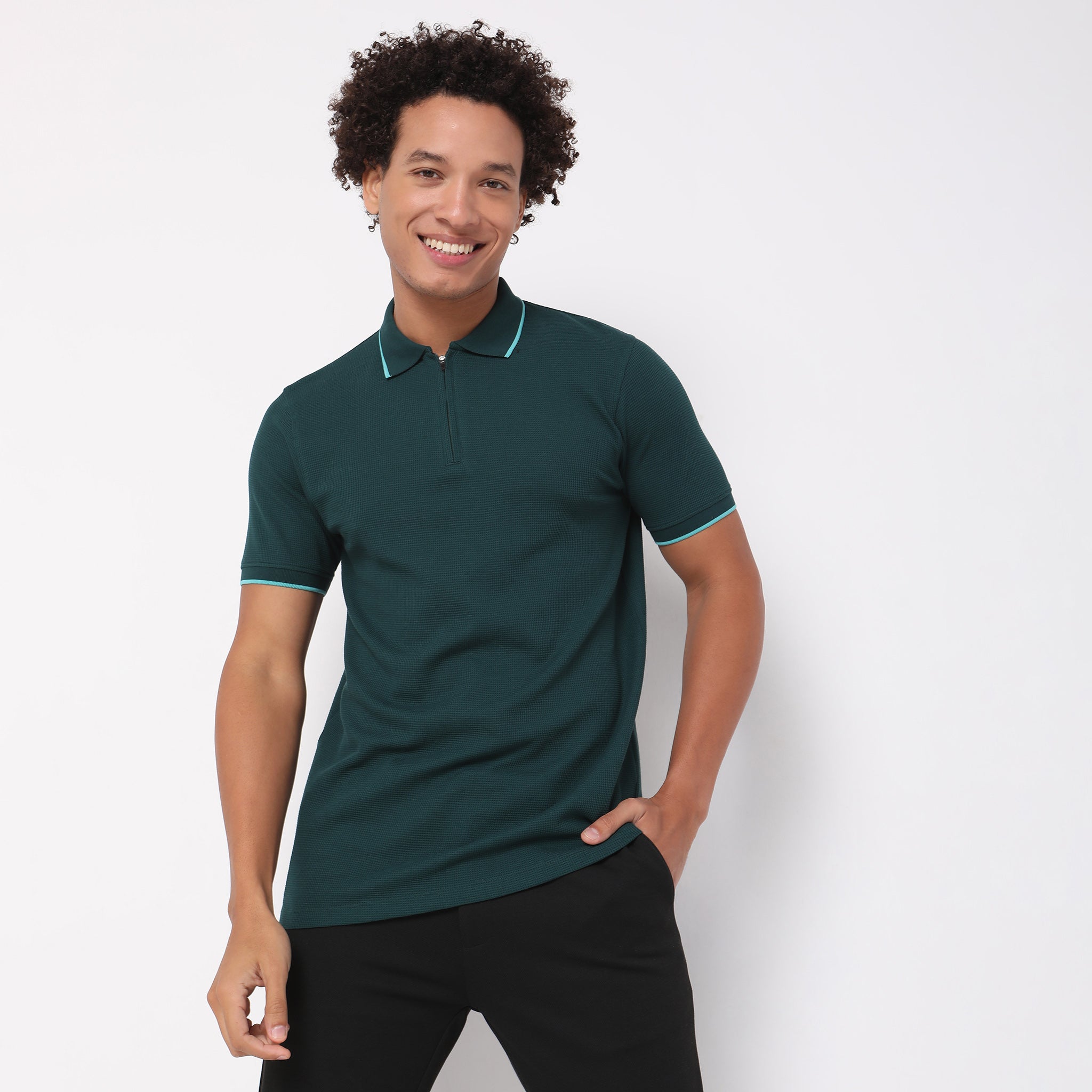 Regular Fit Structured Polo T Shirt Style Union