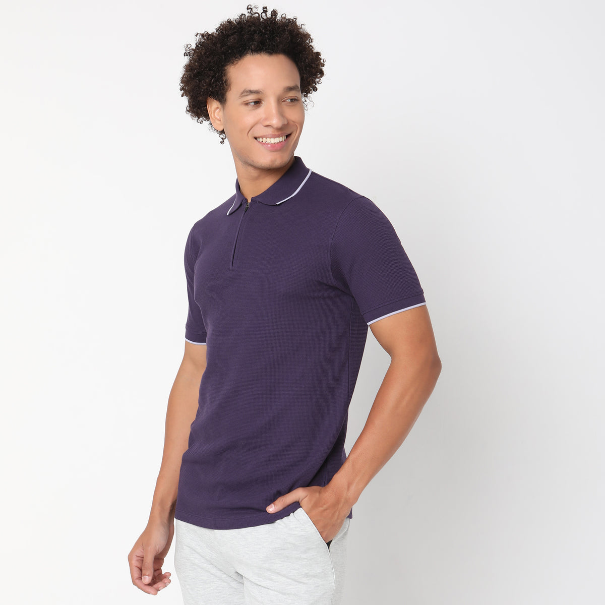 Regular Fit Structured Polo T-Shirt