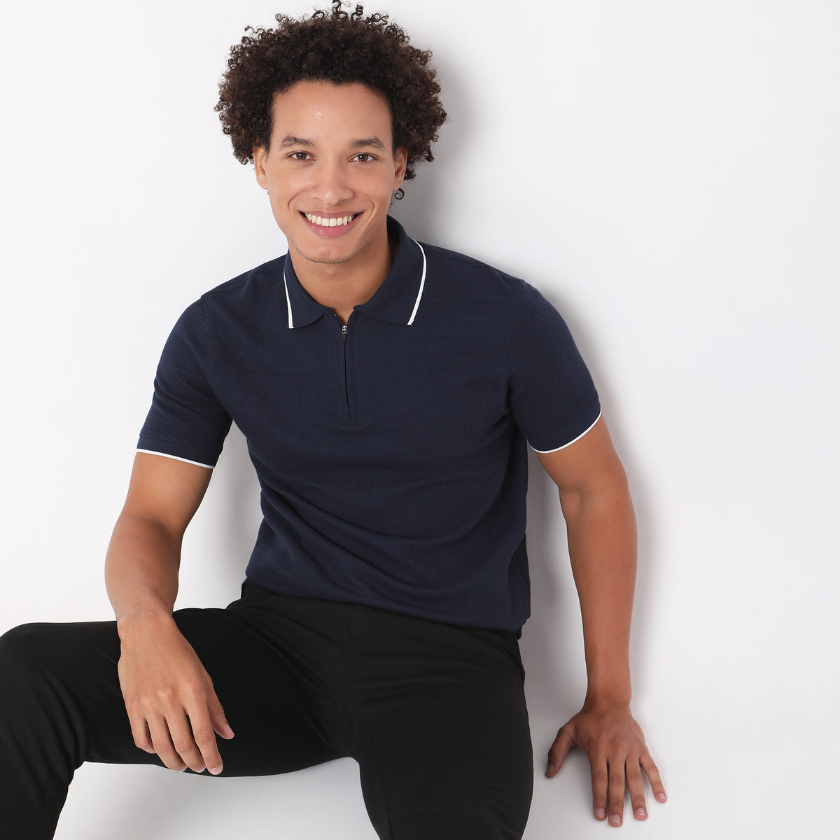 Regular Fit Structured Polo T-Shirt