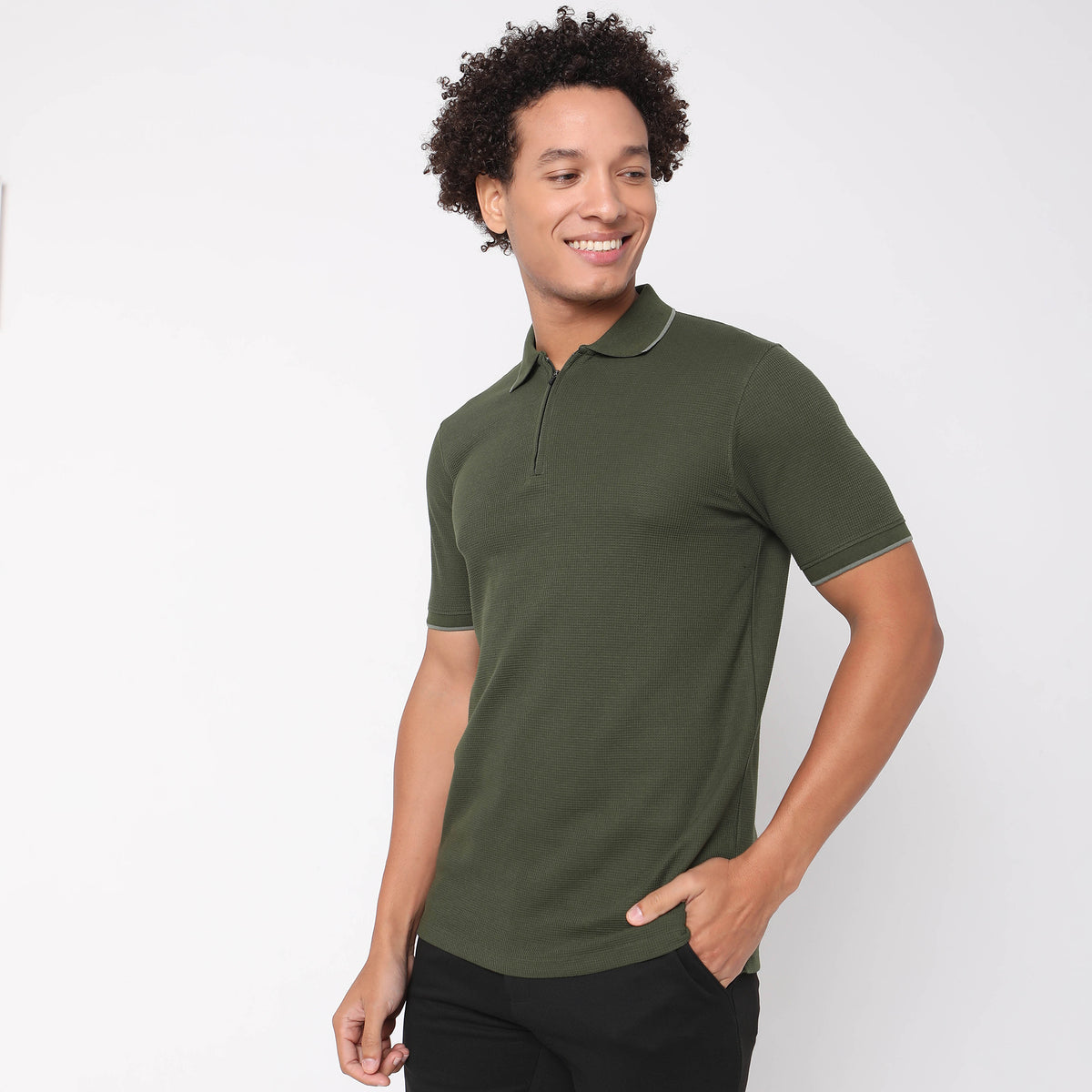 Regular Fit Structured Polo T-Shirt